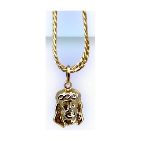 Medalla cara de cristo de oro 18k 2